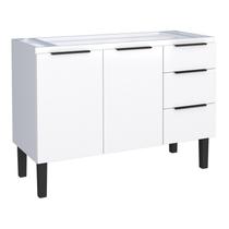 Gabinete de Cozinha Montado em Aço Branco 117cm Jupiter Cozimax