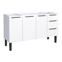 Gabinete de Cozinha Montado em Aço Branco 144cm Jupiter Cozimax