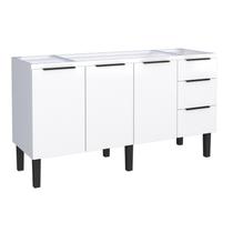 Gabinete de Cozinha Montado em Aço Branco 153cm Jupiter Cozimax