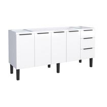 Gabinete de Cozinha Montado em Aço Branco 174cm Jupiter Cozimax