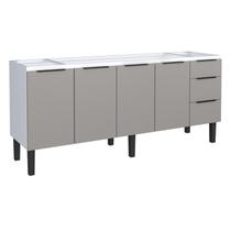 Gabinete de Cozinha Montado em Aço Cinza 192cm Jupiter Cozimax