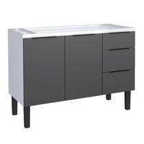 Gabinete de Cozinha Montado em Aço Preto 117cm Jupiter Cozimax