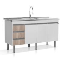 Gabinete de cozinha Salvador para pia de 1,44 m Gabinete de cozinha Salvador para pia de 1,44 m