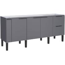Gabinete de Madeira Cisne Cinza para Pia 2,00 Metros com 4 Portas e 2 Gavetas - P100393 - COZIMAX Gabinete de Madeira Cisne Cinza para Pia 2,00 Metros com 4 Portas e 2 Gavetas - P100393 - COZIMAX