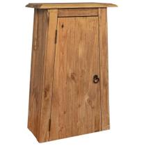 Gabinete de Pared para Baño estilo Retro en Madera de Pino Macizo Marrón Gabinete de Pared para Baño estilo Retro en Madera de Pino Macizo Marrón