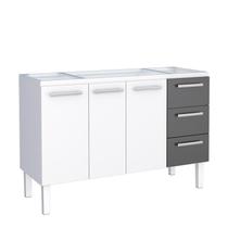 Gabinete de Pia 140 Vênus Flat 3G Cozimax Branco/Preto