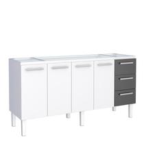 Gabinete de Pia 180 Vênus Flat 3G Cozimax Branco/Preto