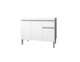 Gabinete de Pia Armário Tatiane 100cm Branco S/Tampo - AJL Móveis