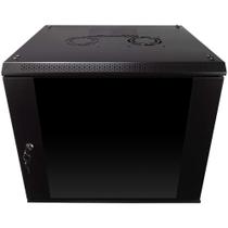 Gabinete de rack de servidor NavePoint 9U com porta de vidro e ventilador de 45 cm