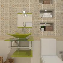 Gabinete De Vidro 45Cm Inox Com Cuba Retangular Verde Oliva Gabinete De Vidro 45Cm Inox Com Cuba Retangular Verde Oliva