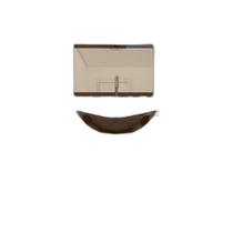 Gabinete De Vidro 60Cm Ac Com Cuba Oval - Marrom