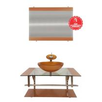 Gabinete de Vidro 80cm para Banheiro Noruega