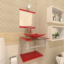 Gabinete de vidro armênia 40cm ac vermelho Gabinete de vidro armênia 40cm ac vermelho