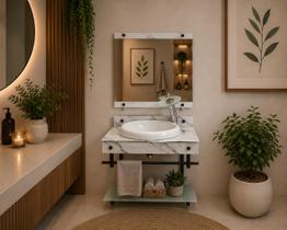 Gabinete de Vidro Banheiro Cores e Tamanhos Variados Para Deixa o Seu Lavabo Mais Eleganete