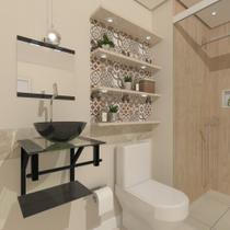 Gabinete de vidro croácia 40cm ap preto ek Gabinete de vidro croácia 40cm ap preto ek