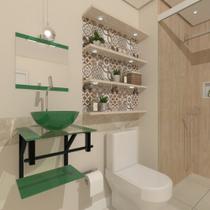 Gabinete de vidro croácia 40cm ap verde ek Gabinete de vidro croácia 40cm ap verde ek