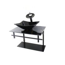 Gabinete de vidro para banheiro 60cm ap slim marmorizado