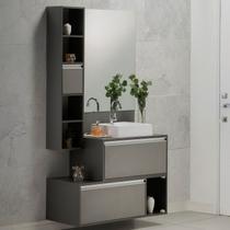 Gabinete e Espelheira 120cm Plena Superior Elite Cinza/Chumbo/Verde Gabinete e Espelheira 120cm Plena Superior Elite Cinza/Chumbo/Verde