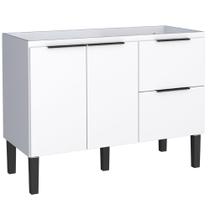 Gabinete em Madeira Cisne Branco para Pias de 1,20 Metro com 2 Portas e 2 Gavetas - P100377 - COZIMAX Gabinete em Madeira Cisne Branco para Pias de 1,20 Metro com 2 Portas e 2 Gavetas - P100377 - COZIMAX