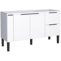 Gabinete em Madeira Cisne Branco para Pias de 1,50 Metro com 3 Portas e 2 Gavetas - P100383 - COZIMAX Gabinete em Madeira Cisne Branco para Pias de 1,50 Metro com 3 Portas e 2 Gavetas - P100383 - COZIMAX