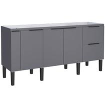 Gabinete em Madeira Cisne Cinza para Pias de 1,80 Metro com 4 Portas e 2 Gavetas - P100390 - COZIMAX