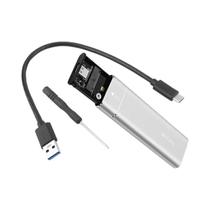 Gabinete Externo Para SSD M2 NVMe SATA De Protocolo Duplo 10Gbps USB 3.1 Tipo C, Suporta Chaves M E Gabinete Externo Para SSD M2 NVMe SATA De Protocolo Duplo 10Gbps USB 3.1 Tipo C, Suporta Chaves M E