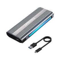 Gabinete Externo Para SSD NVMe M.2 RGB De 10Gbps Com Porta Tipo C, Protocolo Único/Duplo, Para Jogos