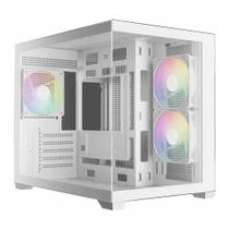 Gabinete Gamdias Aura Gc10M Argb V2 Wh Matx Mini Tower Vidro Temperado Com 3 Fan Branco Gabinete Gamdias Aura Gc10M Argb V2 Wh Matx Mini Tower Vidro Temperado Com 3 Fan Branco
