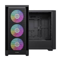 Gabinete Gamemax Gamer M-atx Vidro Defender Preto 3 Fans