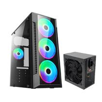 Gabinete Gamer 3147 + Fonte 500W 110/220V Manual Potente