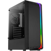 Gabinete Gamer Aerocool Bionic V1, ATX, RGB, 1x Cooler, Lateral em Vidro Temperado, Preto - 73873