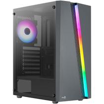 Gabinete Gamer Aerocool Blade V1, ATX, RGB, 4x Coolers, Lateral em Vidro Temperado, Preto - 78111