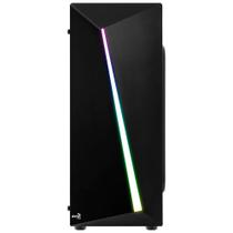 Gabinete Gamer Aerocool Shard Preto RGB Lateral Acrílico