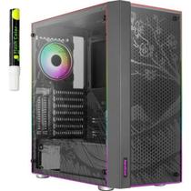 Gabinete Gamer Aerocool Skribble Preto RGB Lateral Vidro Gabinete Gamer Aerocool Skribble Preto RGB Lateral Vidro
