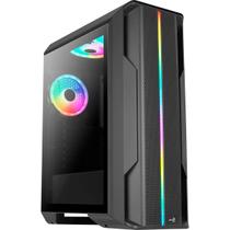 Gabinete Gamer Aerocool Splinter, ATX, RGB, 3x FAN, Lateral de Vidro, Preto Gabinete Gamer Aerocool Splinter, ATX, RGB, 3x FAN, Lateral de Vidro, Preto