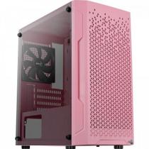 Gabinete Gamer Aerocool Trinity Mini Rosa Lateral Vidro