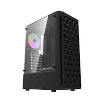 Gabinete Gamer Aigo DarkFlash DK300, Mid-Tower, Lateral de Vidro, Com 4 Fans, Preto, DK300-BK