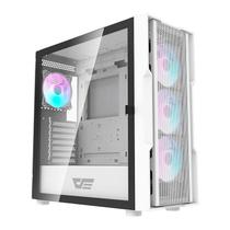 Gabinete Gamer Aigo Darkflash DK431 Mesh, RGB, Mid-Tower, Lateral De Vidro, Com 4 Fans, Branco, DK431MESH-WH