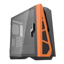 Gabinete Gamer Aigo Darkflash DLZ 31 Mesh, RGB, Lateral De Vidro, Com 4 fans, Preto e Laranja, DLZ31MESHBLACK