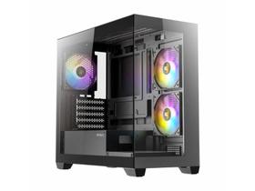 Gabinete Gamer ANTEC CX300M RGB Basic Lateral de Vidro TEMP 4MM MICRO-ATX/ITX com 3 FANS RGB 12