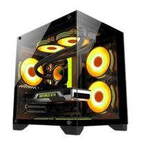 Gabinete Gamer Aquário BG-052 Soul Pro Preto c/ 3 Fans ARGB - Bluecase