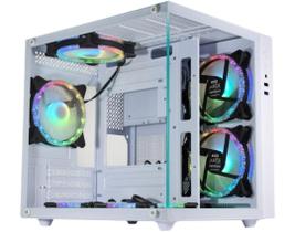 Gabinete Gamer Aquario Branco Micro W2SB - Kmex