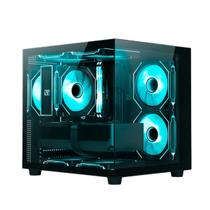 Gabinete Gamer Aquário C3Tech MT-G720BK - Vidro Temperado - Até 7 Fans - Micro ATX - Preto