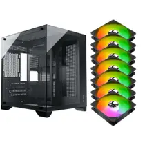 Gabinete Gamer Aquario Clarity Preto vidro + 7 Fans LED RGB Gabinete Gamer Aquario Clarity Preto vidro + 7 Fans LED RGB