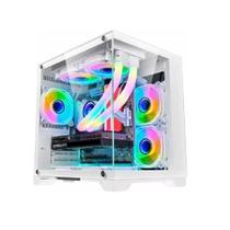 Gabinete Gamer Aquário Com 4 Fans Inclusas Para Water Cooler Rgb Tampa Vidro - HAYOM