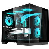 Gabinete Gamer Aquario Fortrek Clarity Max Preto, New edition