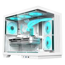 Gabinete Gamer Aquário Fortrek Clarity Max - Vidro Temperado - ATX - Branco - 85743