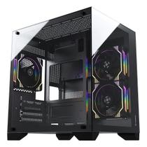 Gabinete Gamer Aquário Fortrek Clarity - Vidro Temperado - Micro-ATX - Preto - 83456