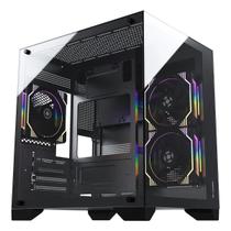 Gabinete Gamer Aquário Fortrek Clarity - Vidro Temperado - Micro-ATX - Preto - 83456 Gabinete Gamer Aquário Fortrek Clarity - Vidro Temperado - Micro-ATX - Preto - 83456