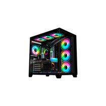 Gabinete Gamer Aquario Ghost Shark Cubo Atx Lateral De Vidro Preto - K-MEX Gabinete Gamer Aquario Ghost Shark Cubo Atx Lateral De Vidro Preto - K-MEX